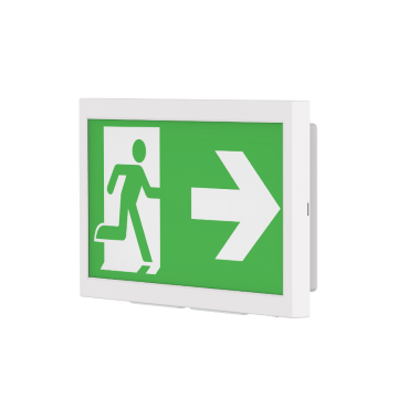 led exit sign wall mount white at incl pictograms 1