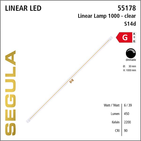 55093 LED Filament Leuchtmittel Linienlampe S14s S14d 3