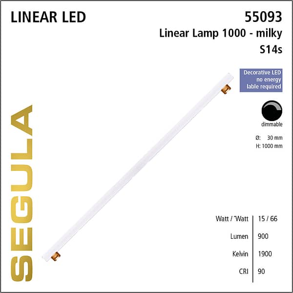 55093 LED Filament Leuchtmittel Linienlampe S14s S14d