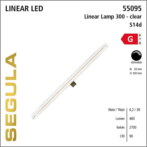 55095 LED Filament Leuchtmittel Linienlampe S14s S14d