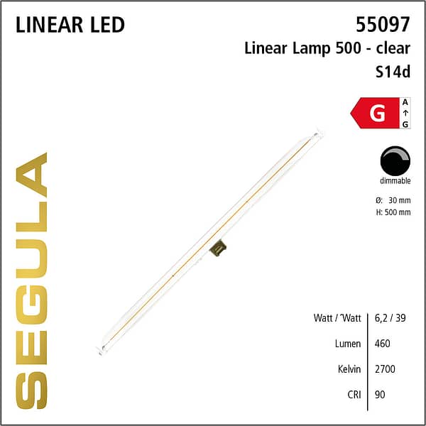 55097 LED Filament Leuchtmittel Linienlampe S14s S14d