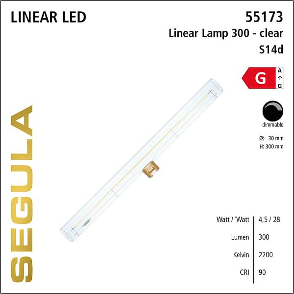 55173 LED Filament Leuchtmittel Linienlampe S14s S14d