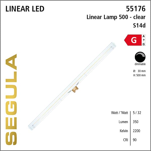 55176 LED Filament Leuchtmittel Linienlampe S14s S14d