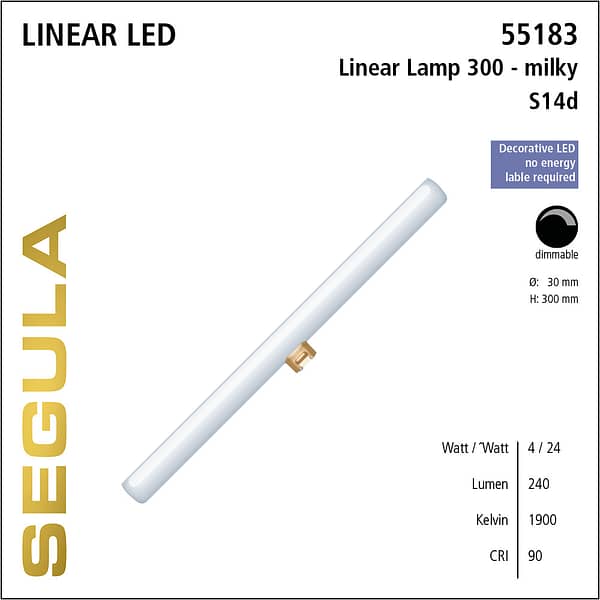 55183 LED Filament Leuchtmittel Linienlampe S14s S14d