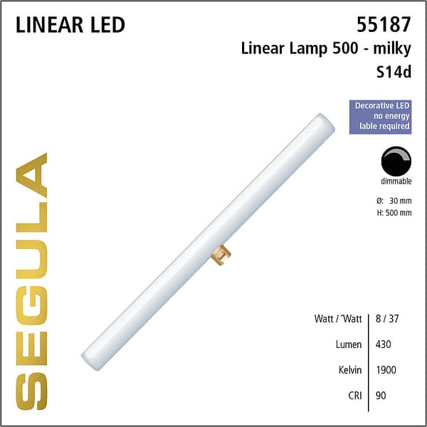 55187 LED Filament Leuchtmittel Linienlampe S14s S14d