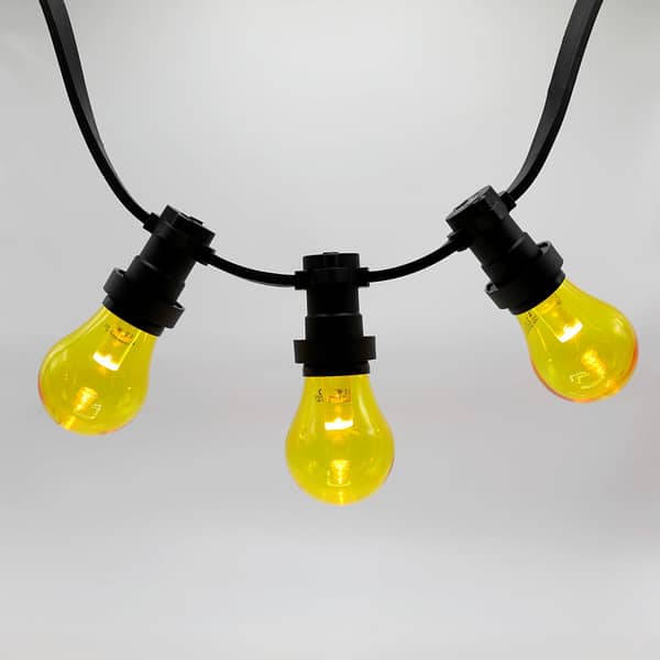 1 watt gele lampen met grote transparante kap 60