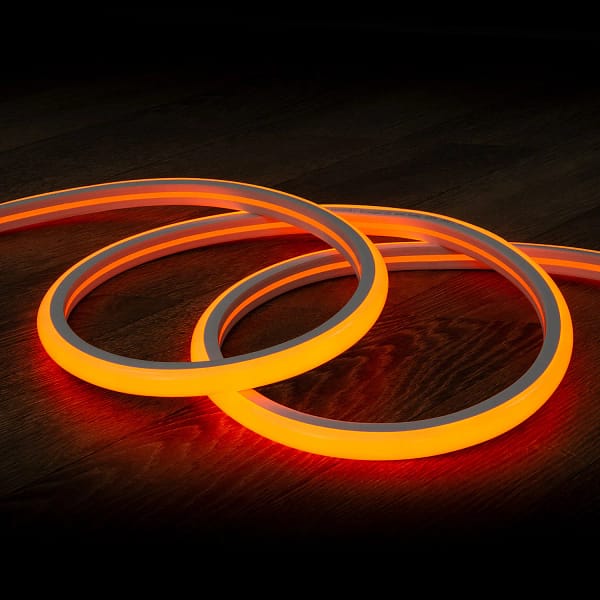 led neon strip 75 wm dimbaar 220v ac 100 ledm oranje ip67 te knippen om de 100 cm