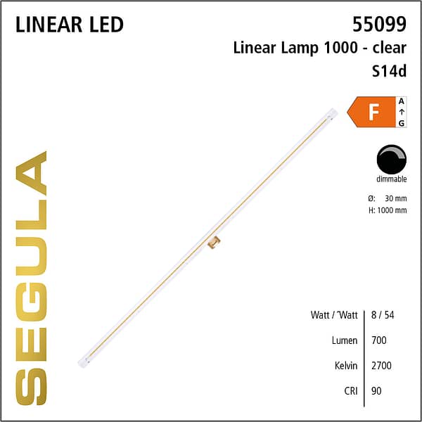 55099 LED Filament Leuchtmittel Linienlampe S14s S14d
